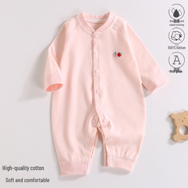 2025 New Pure Cotton Baby Jumpsuit for Spring, Autumn, and Winter - Newborn Toddler Inner Wear