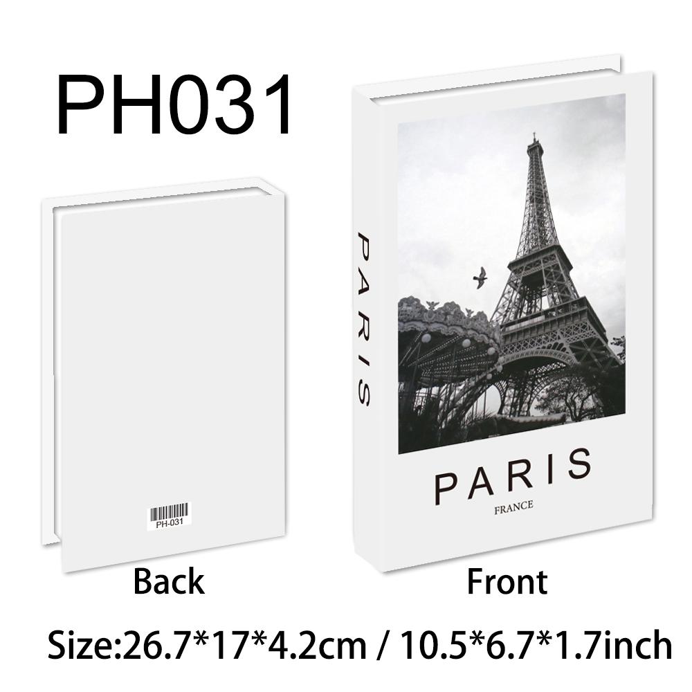 New York Paris London Series Luxury Fake Book Decoration Remote Control Storage Box Fashion Coffee Table Decoration Accessories