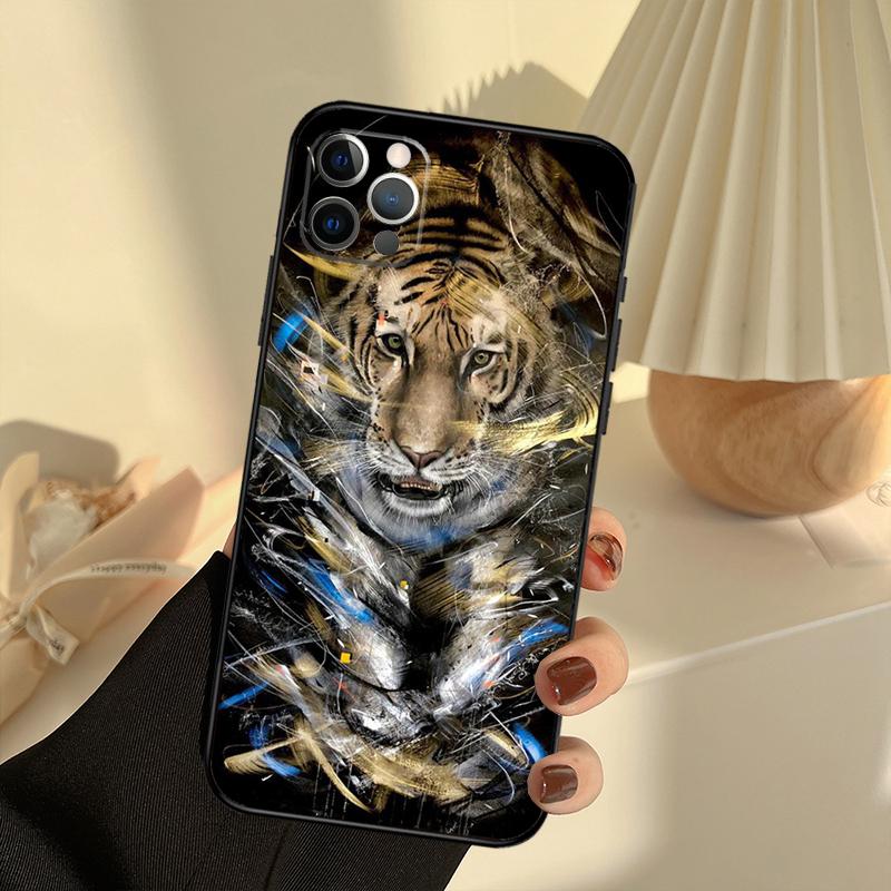 Крутой чехол для телефона с изображением большого кота-тигра для IPhone 18 13 16 15 11 12 14 17 Pro Max 12 mini 15 16 Plus 16e 17 Air Cover Funda