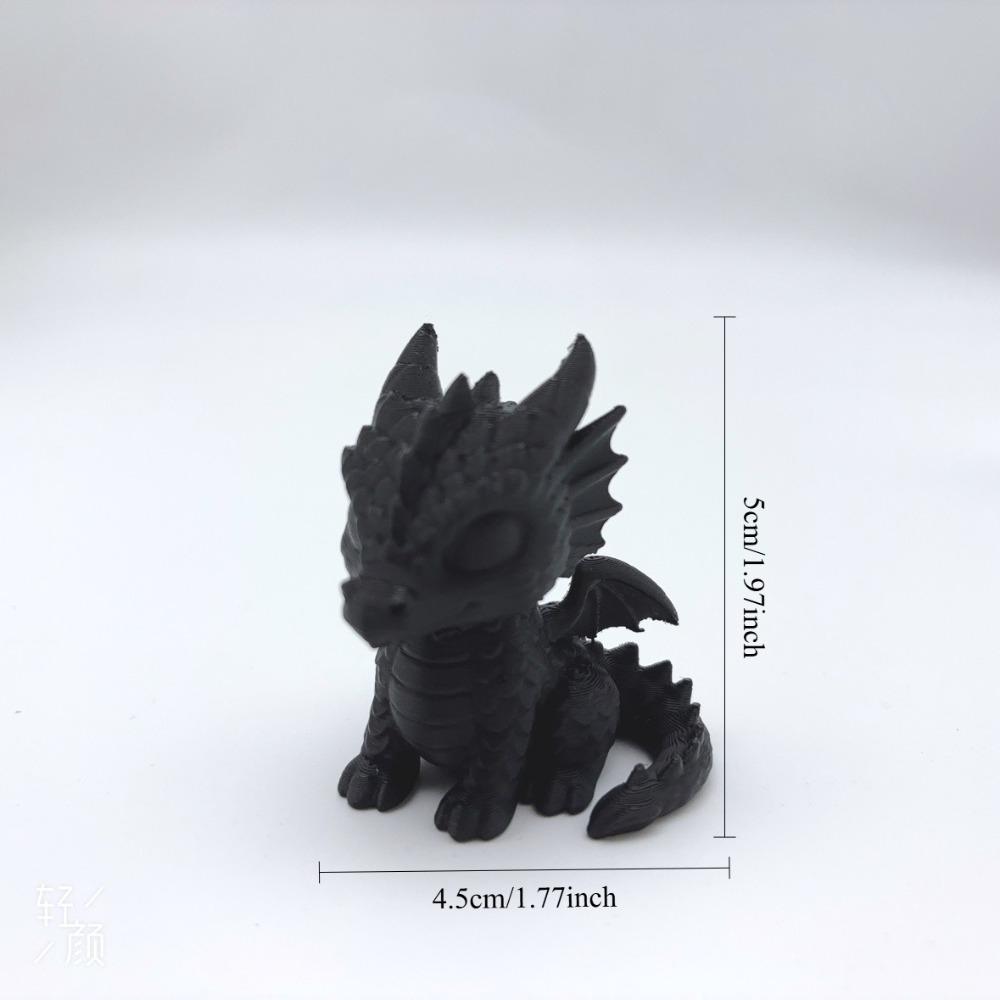 Скульптура Драконьего Малыша, 3D-печатная статуэтка детеныша дракона, Декоративный элемент с драконом, Многофункциональное украшение для рабочего стола