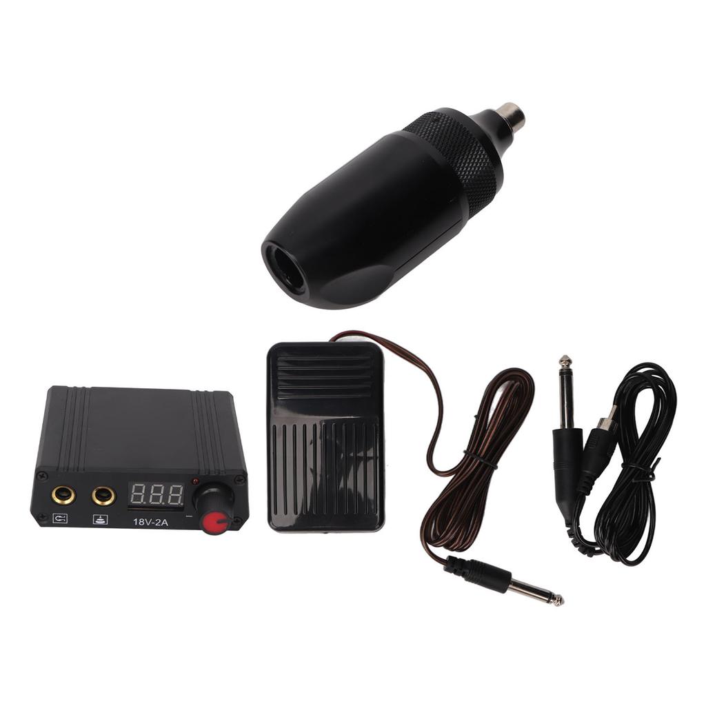 Набор тату-ручек ЖК-дисплей Двойной режим Разъем RAC Роторная Короткая Тату-машинка Набор Черный