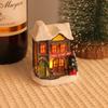 Zhongran Christmas Decorations Resin Hut Colorful Luminous House Tabletop Ornaments