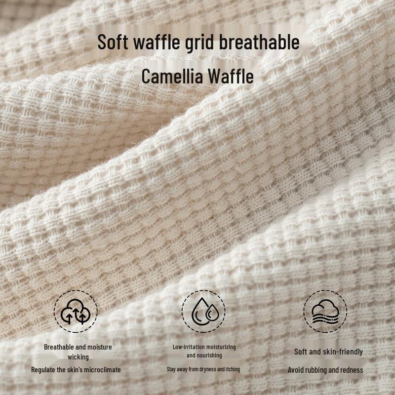 EMXEE Camellia Waffle Baby Romper Bodysuit