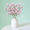 6 шт. искусственная ветка персика со стеблем реалистичная многоразовая домашняя свадебная вечеринка искусственный цветок цветочное весеннее украшение реквизит для фото