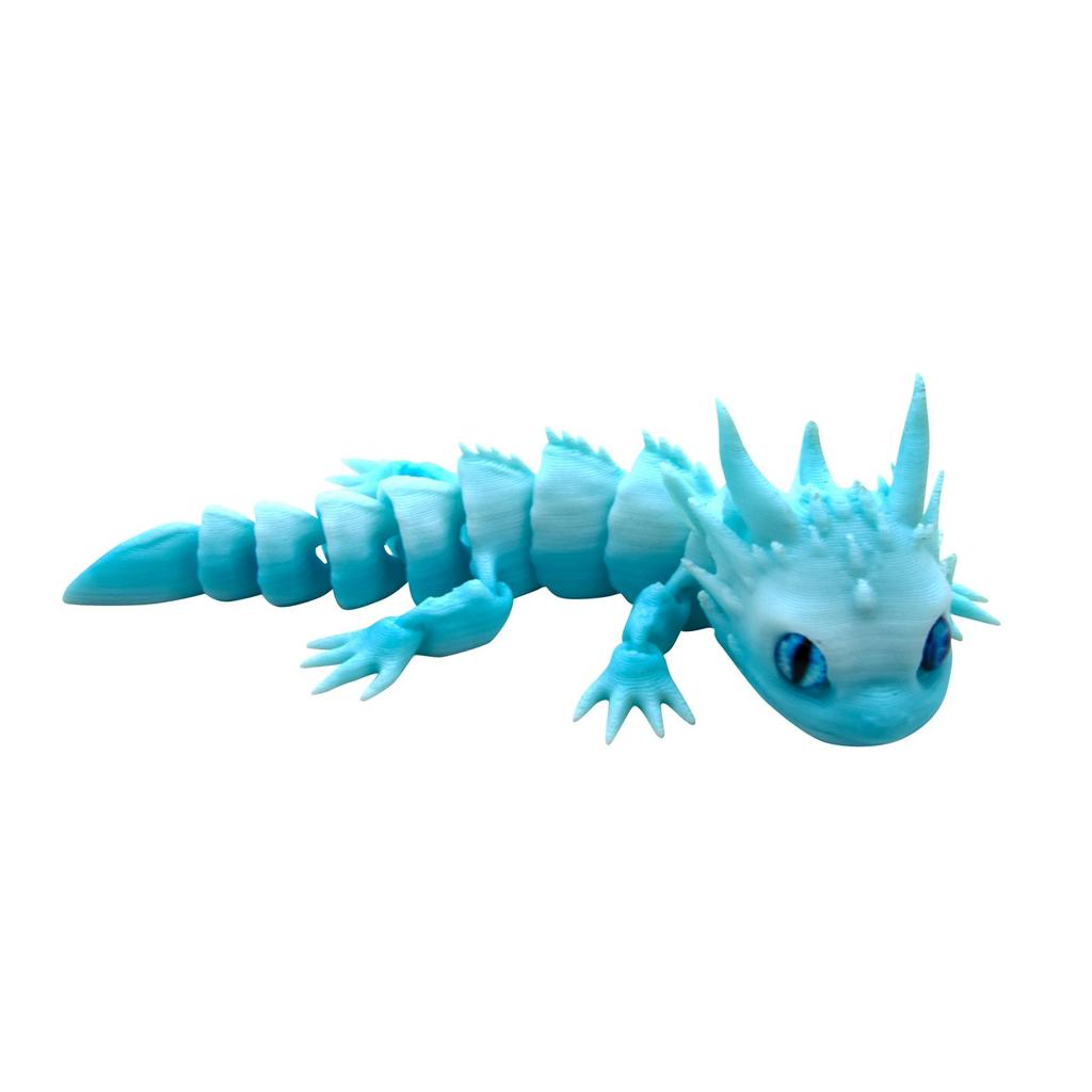 3D Printed Dragon Baby With Simulated Eye Decoration