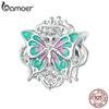 925 Sterling Silver Retro Pattern Enamel Baroque Butterfly Bead Charms for Women Bracelet Bangle DIY Fine Jewelry