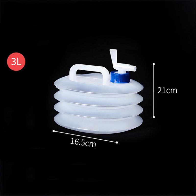 Складной мешок для воды из полиэтилена, выдвижное ведро, складной мешок для воды на открытом воздухе, портативный бак для воды для вождения, контейнер для крана, автомобиля, кемпинга