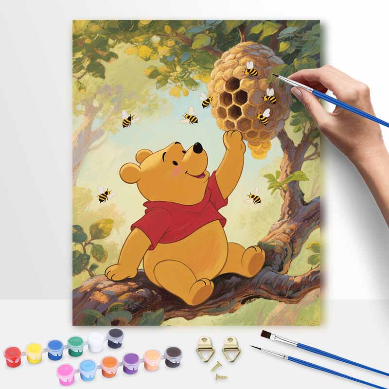 Disney Винни-Пух Пчела Медовая Цифровой Масляный Живопись Искусство Набор Ручная Роспись Домашний Декор