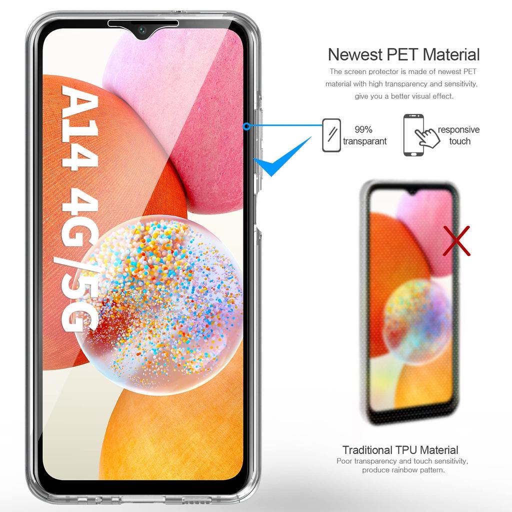 Двойной чехол спереди и сзади на 360°, полный чехол для Samsung Galaxy A05 A14 A24 A54 A53 A33 A13 A12 A32 A52 A51 Redmi 13C iPhone 15 13 14 7 8 11 12 Pro Max