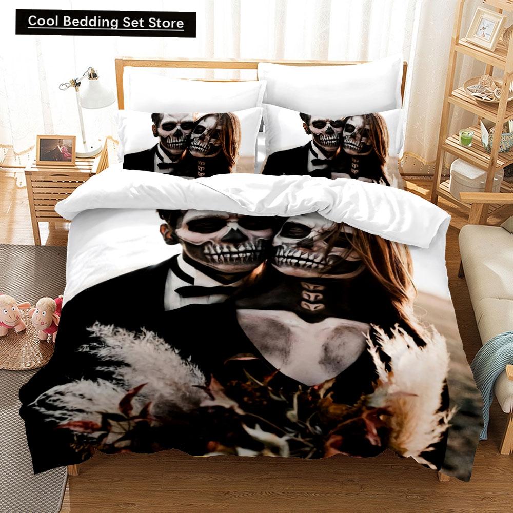 Sexy Beauty Skeleton Girl Bedding Set 3d Duvet Cover Polyester Comforter Cover Twin Queen King Single Size Luxury Fashion Gift