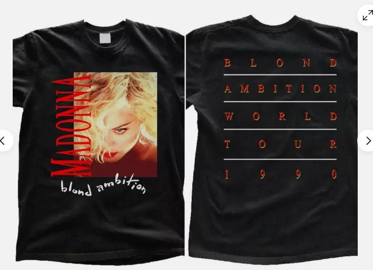 1990 Madonna Blond Ambition World Tour Concert Unisex T-Shirt