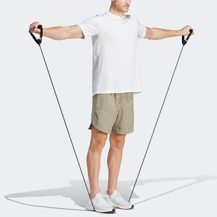 Adidas Мужская футболка с логотипом Workout Base, белая IB7904