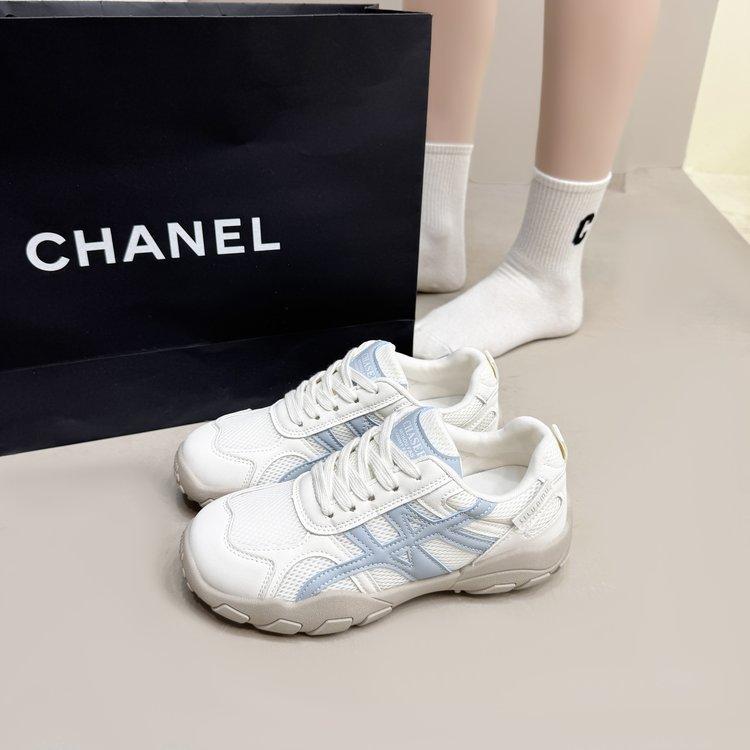 Leather mesh German training shoes increase 5CM dad shoes women's 2025 summer new Forrest Gump shoes casual breathable sports