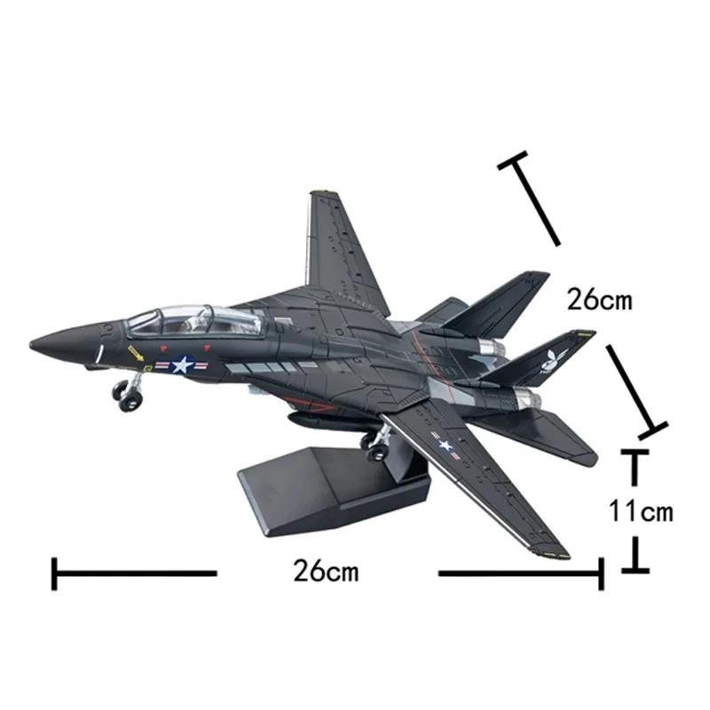 1:72 Творческие Строительные Блоки Военной Серии Новый Черный F14 Panda Многоцелевой Сверхзвуковой Истребитель Модель Игрушки Для Детей Рождественский Подарок