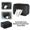 Minimalist Car Tissue Box Leather Tissue Storage Box Durable Sun Visor Tissue Box  Car Interior