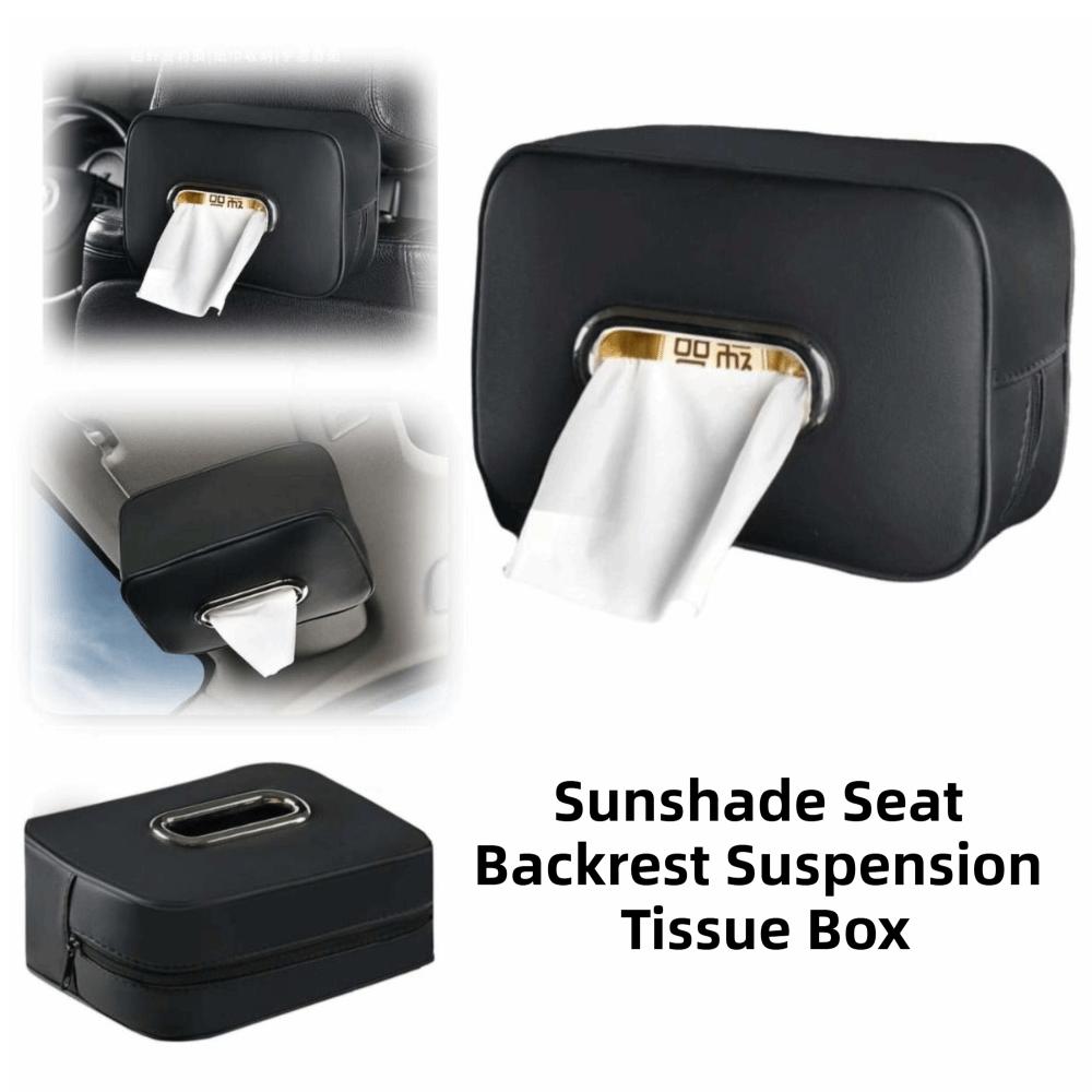 Minimalist Car Tissue Box Leather Tissue Storage Box Durable Sun Visor Tissue Box Car Interior