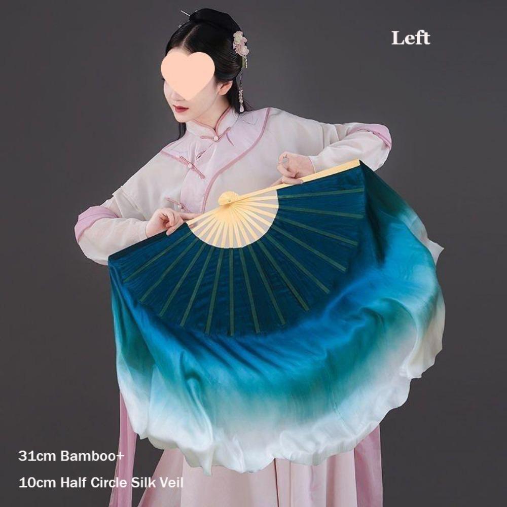 10/20 см Полукруглый Шелковый Занавес Пары Танца Янко Бамбуковые Веера Ручная Окраска Веер для Взрослых Ребенок Женщины