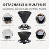 Collapsible Coffee Filter Portable Silicone Coffee Dripp Cup Reusable Coffee Dripper Accessories for V60/Cake Cup Filter Paper