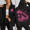 Free Spirit Beach Time Of Travel Print Women Zipper Hoody Fashion Autumn Hoodie Pocket Streetwear Fleece Loose Hoodies