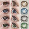 FUNSACHY 1 Pair Hot Selling Contact Lenses Colored Brown Lens for Eyes Gray Beauty Pupils Blue Color Eye Makeup Cosmetic Yearly