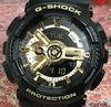 CASIO G-SHOCK & BABY-G Pair Watch Black x Gold - Big Case Series GA-110GB-1AJF BA-110-1AJF