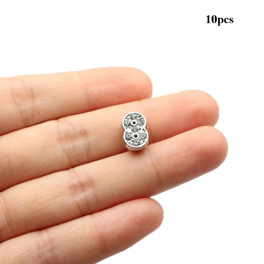 10pcs Number Bag Belt Decoration Silver Color Belt Buckle Decoration 20cm Cotton Dolls