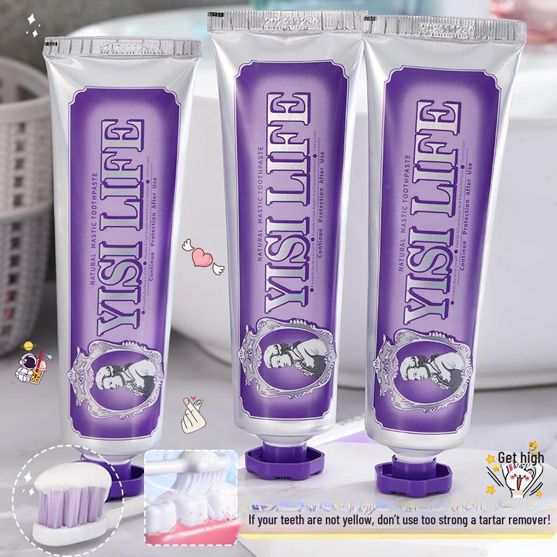 Yisi Life Whitening Toothpaste - Fresh Mint, Grape, Lychee, and Sea Salt Flavor