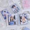 Ripple Design Acrylic Card Album - 3-Inch Mini Single Pocket Binder for K-Pop Idol Collectibles, Loose-Leaf Po Album Storage