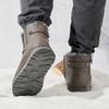 Мужские большие размеры коровья кожа мягкие утолщенные зимние теплые меховые зимние ботинки подкладка с мягкой подкладкой ботильоны нескользящие для пеших прогулок спортивные хлопковые ботинки