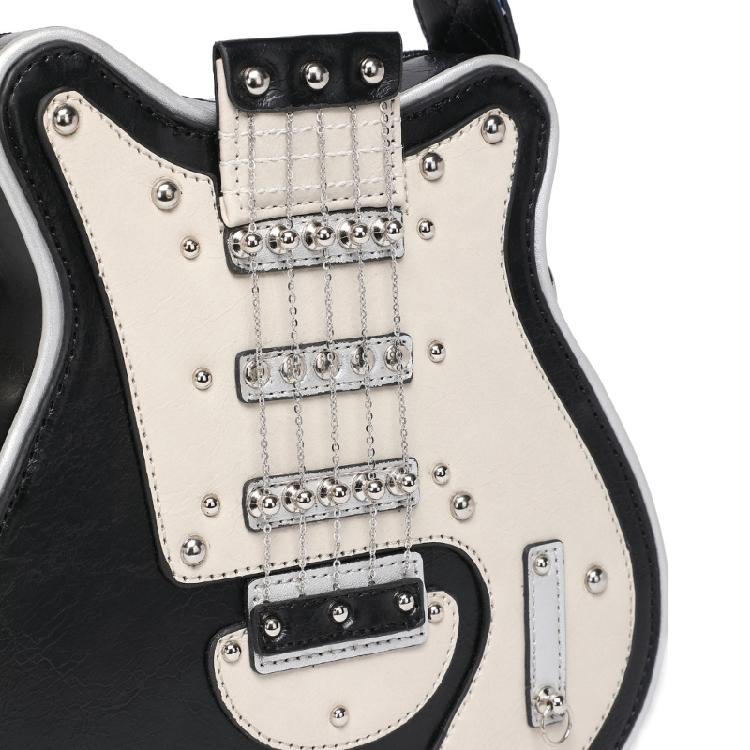 Сумка через плечо из ПУ-кожи в форме гитары Студенческие сумки на плечо Регулируемый ремень для школьных репетиций и выступлений