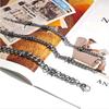 Barbed Wire Chain Bracelets for Men Women Stainless Steel Thorn Cuban Link Chains Bracelet Adjustable Punk Emo Style Jewelry