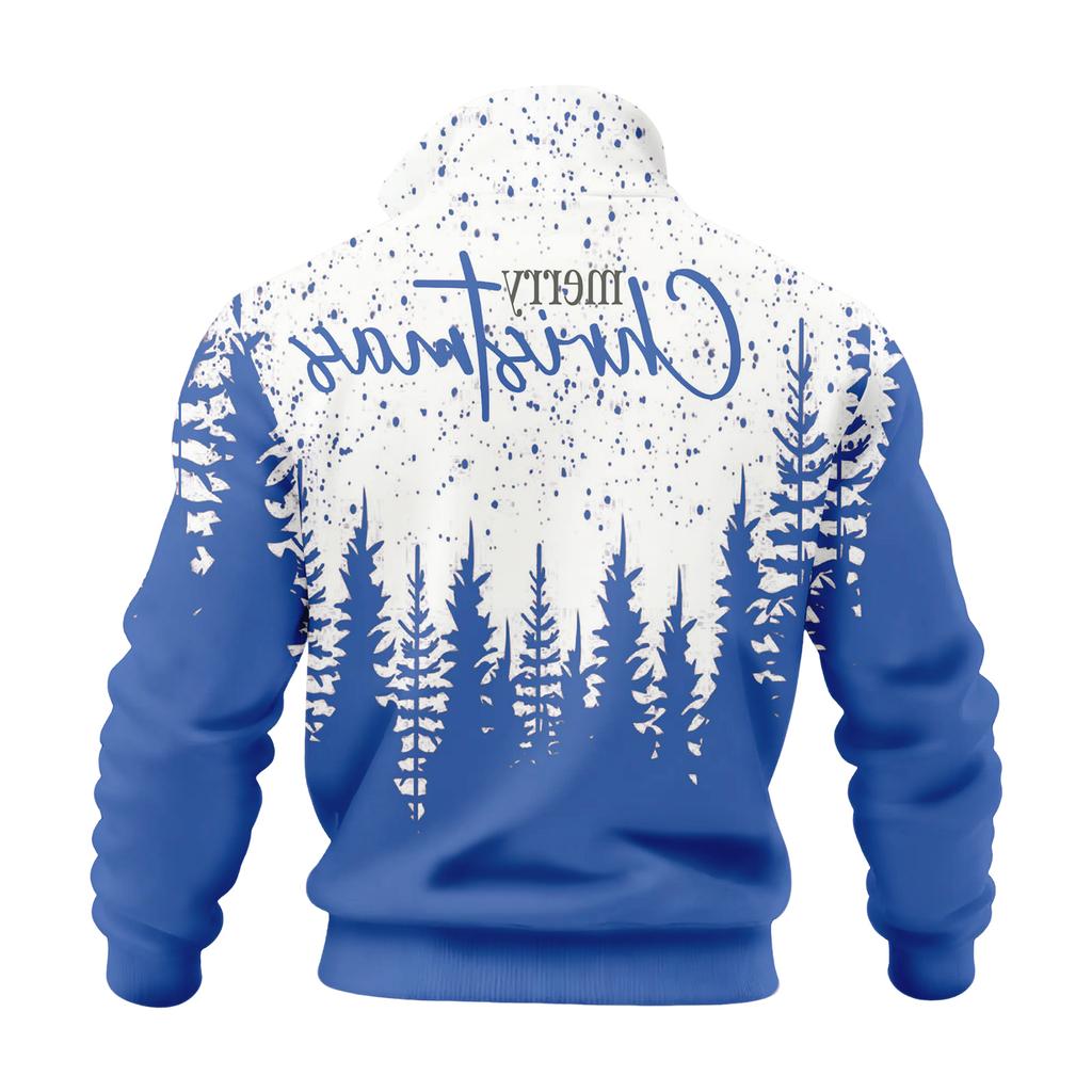 Men's Christmas Stand-up Collar Sweatshirt, Hot-selling Outdoor Casual Top With  Collar