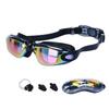 Очки для плавания для взрослых и плавания в возрасте 8 лет и подводные УФ-зеркальные мягкие противоударные регулируемые легкие на нос защитный чехол соревновательные унисекс