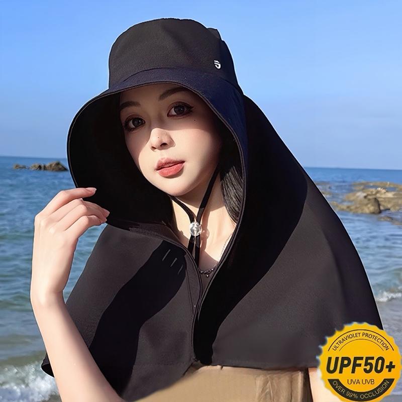 Портативная защитная шаль для шеи, солнцезащитная шляпа, закрывающая лицо, шляпа рыбака с кнопкой-кнопкой, солнцезащитный крем, сюрприз, подарок для девушки