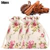 50PCs Burlap Bag Drawstring Flower‑Pattern Jewelry Packing Christmas Day Wedding Party