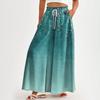 Women High Waisted Wide Leg Pants Casual Flowy Palazzo Pants Floral Print Trousers With Pocket