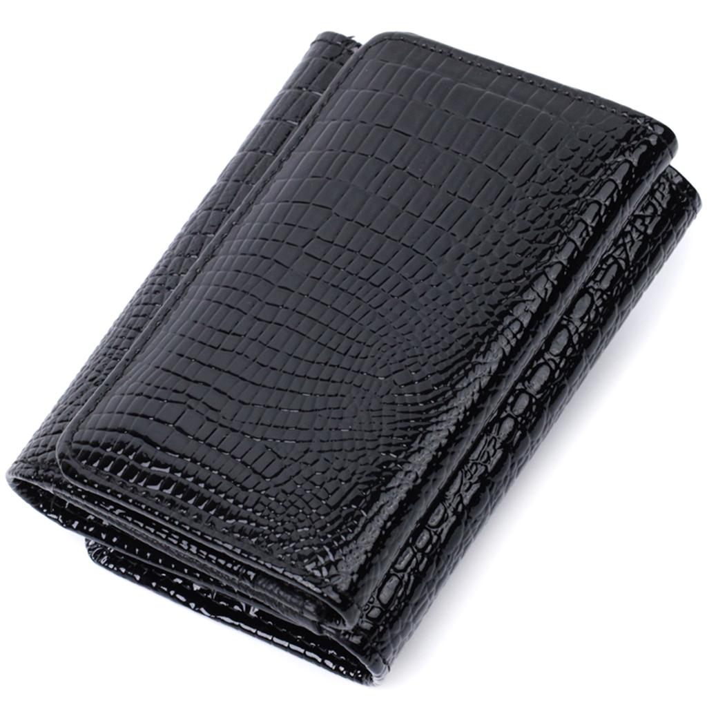 Women's Stylish Wallet Made of Textured Genuine Leather ST Leather 22732 Black