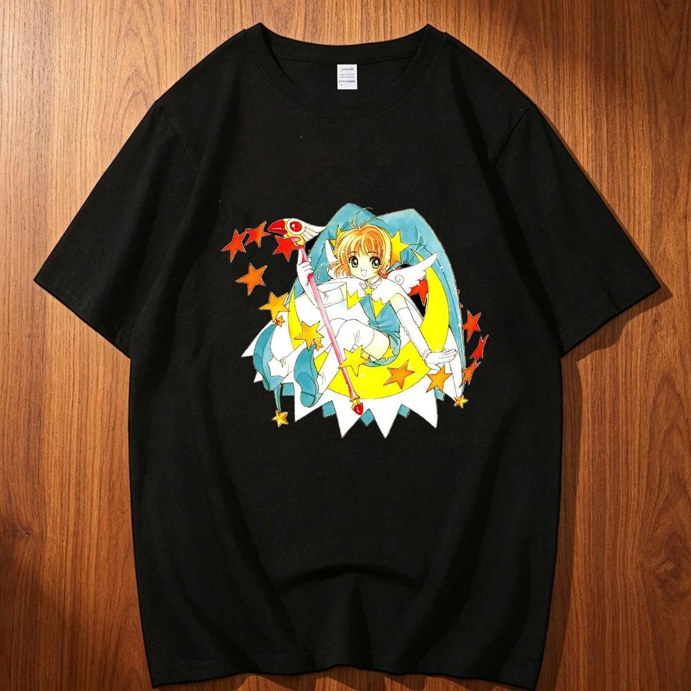 Cardcaptor Sakura Cotton T Shirt Teen Aesthetic Gothic Anime Pop Culture Digital Tshirt Pop Culture Streetwear Comfortable