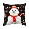 Милый мультяшный снеговик Санта-Клаус с принтом, чехол для подушки, украшение для дома, гостиной, дивана, квадратная подушка, наволочка