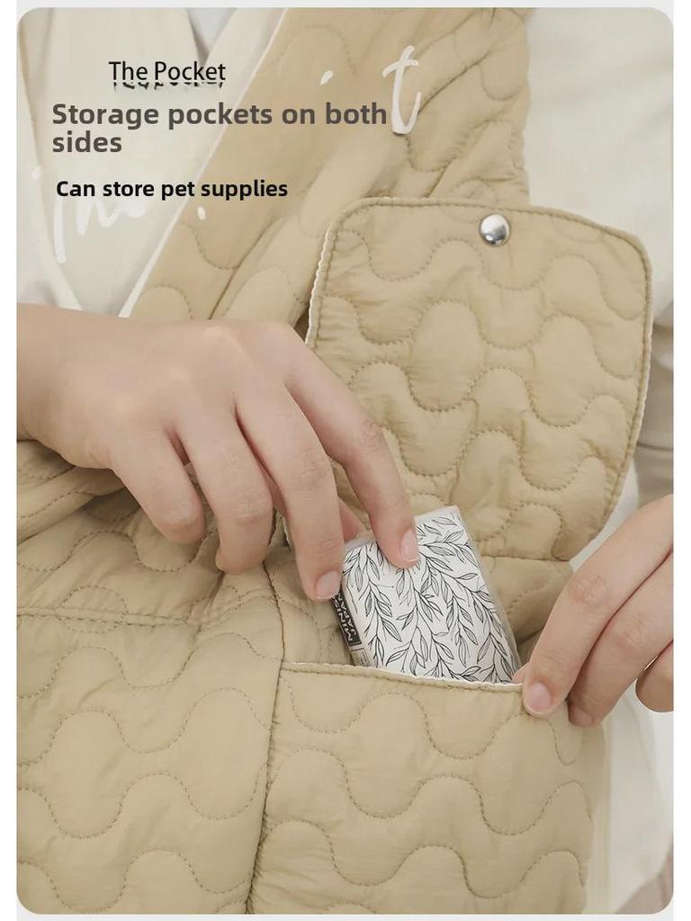 Fluffybaby Portable Pet Chest Bag - большая, мягкая, дышащая переноска для собак и кошек