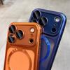 Прозрачный чехол с покрытием для Magsafe для iPhone 17 16 15 Pro Max Plus 17 Air 14 13 11 12 Магнитная защита камеры Мягкий чехол