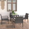 Day and Night - Day and Night Garden Dining Set 5 Pieces Gray Synthetic Rattan