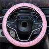 Diamond Inlaid Steering Wheel Cover for Women - Stylish Car Interior Accessory