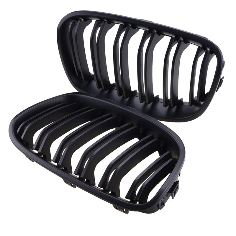 Рифмированная гоночная решетка для почек, спортивная решетка с двойной планкой для BMW Pre-LCI F20 F21 1 серии 2012-2014, замена автомобильных аксессуаров