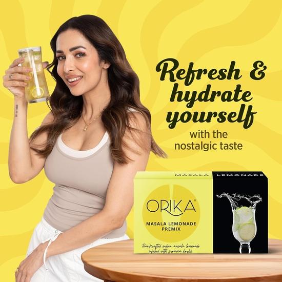 Orika Masala Lemonade Premix | 190g (10 Sachets) | Infused with Premium Herbs | Handcrafted Instant Drink Premix | Refreshing Summer Drink