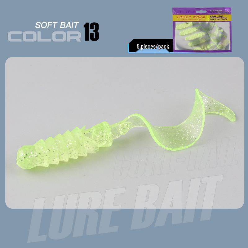 Большая волна, кудрявый хвост, мягкая приманка для окуня и мандаринки