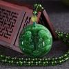 Classic Natural Chinese Agate Pendant Jade Necklace Charm For Women Men Jewelry Carved Blessing Lucky Amulet Gifts
