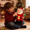 Glowing Santa Claus Plush Toy with Breathing And Music Soothing Sleep Aid for Babies Kids Soft Stuffed Animal Doll