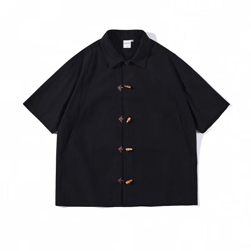 Футболка-поло с коротким рукавом и отложным воротником, мужская модная летняя футболка, корейская версия, облегающая, трендовая, универсальная футболка, топ