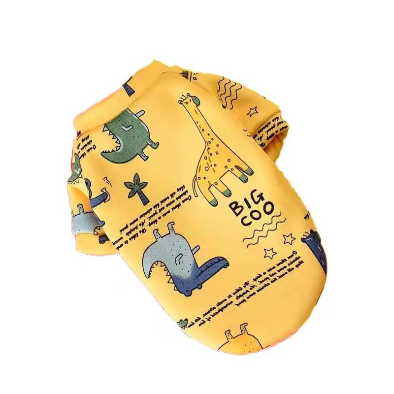 Новая милая мультяшная одежда с флисовой подкладкой для маленьких собак и кошек